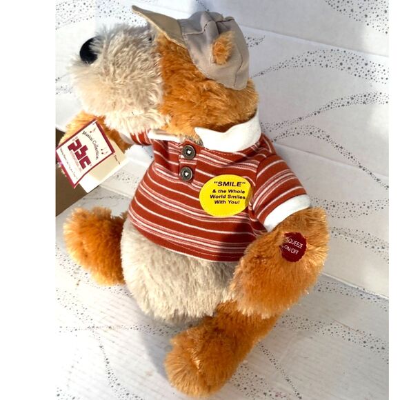 PBC Animatronic 13" Bear Smile Club Sings When You're Smiling Vintage w tag - Picture 2 of 3